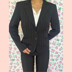 Black Pinstripe Rafaella Blazer